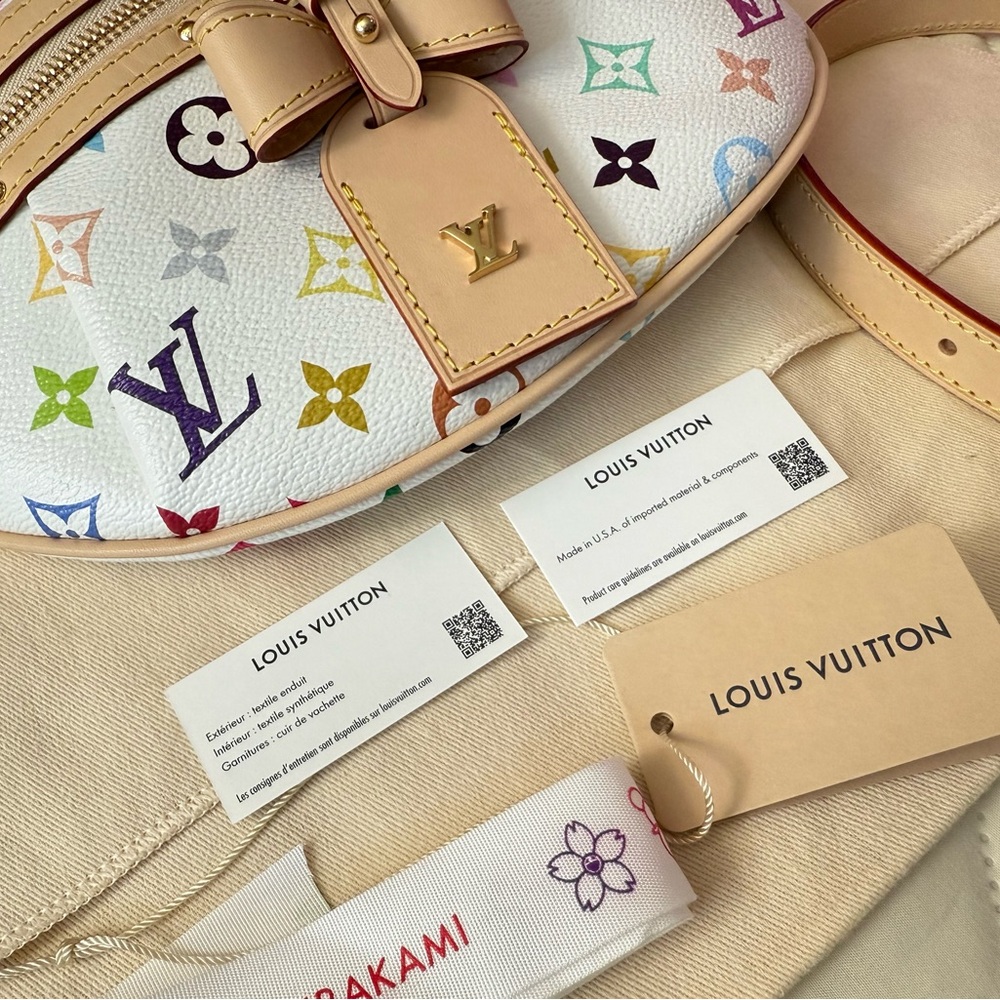 *100% AUTH* Louis Vuitton x Takashi Murakami – White Multicolored High-Rise - Picture 9 of 10